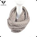 Moda Inverno Herringbone Padrão Jacquard Knitted Neck Warmer